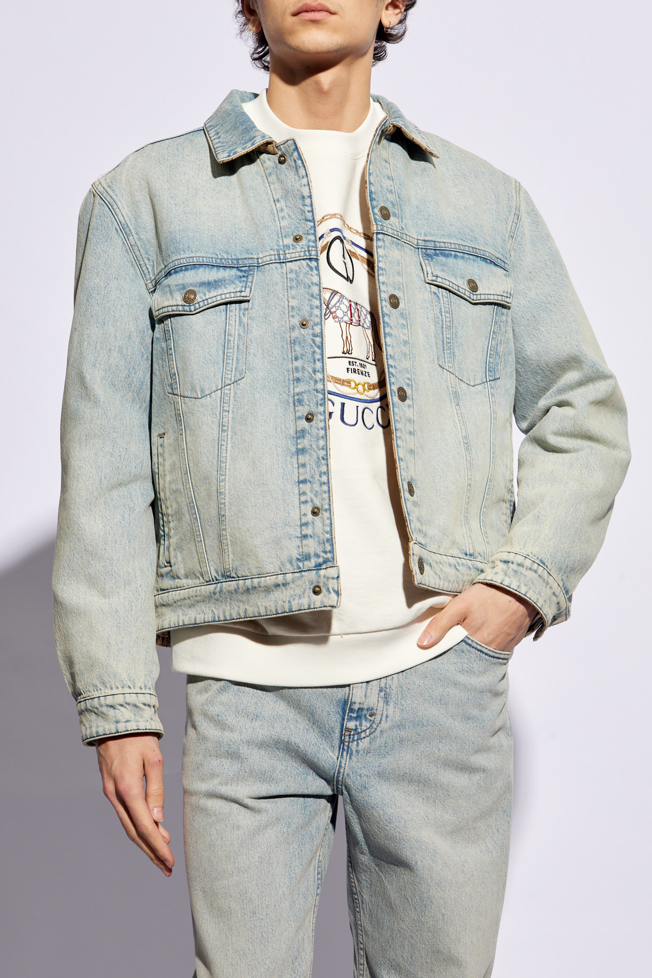 Reversible denim hot sale jacket